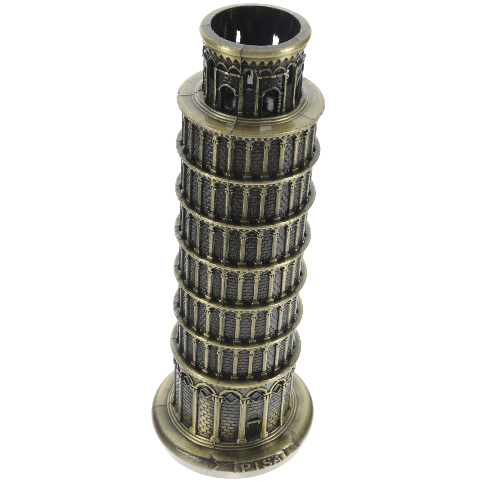 

Metal Leaning Tower of Pisa Model Travel Decoration Desktop Zinc Alloy Ornaments Building