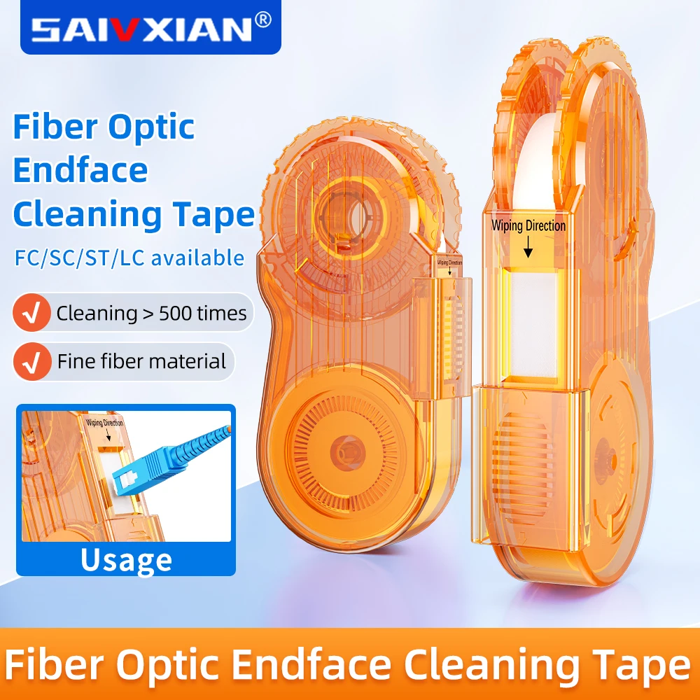 

SAIVXIAN FC/SC/ST/LC fiber optic plug end face dirty sewage pattern cleaning box to clean more than 500 time Cleaning Tools