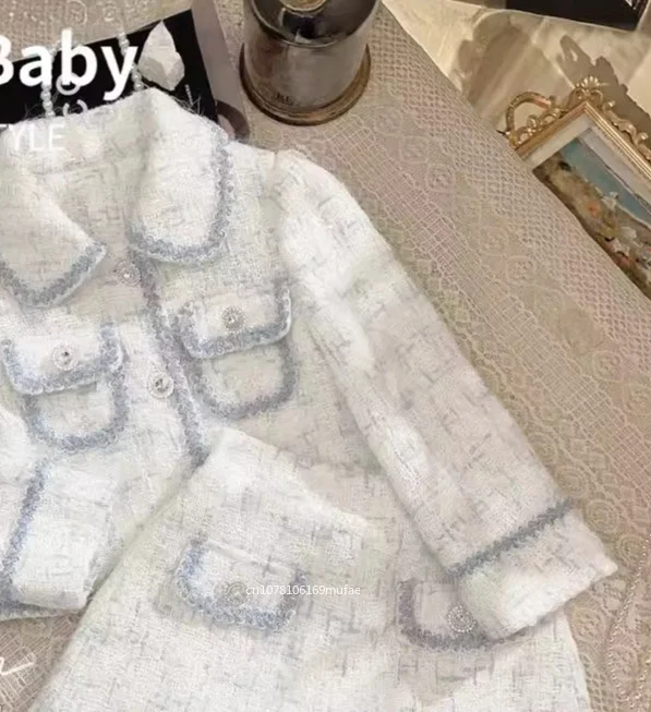 korean-children-clothing-set-for-girls-spring-and-autumn-new-fashion-girl-little-fragrance-style-jacket-shorts-two-piece-set