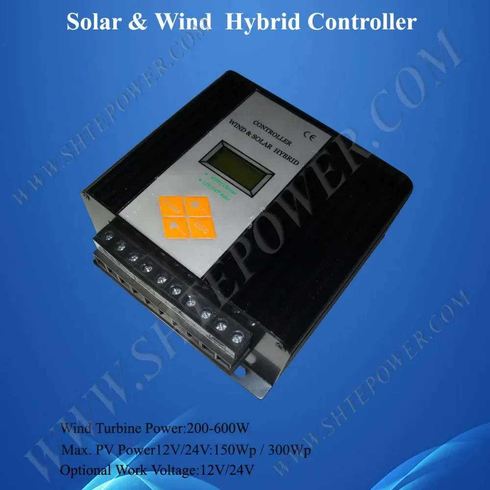

Excellent design wind solar hybrid charge 12v 24v mppt controller 300w