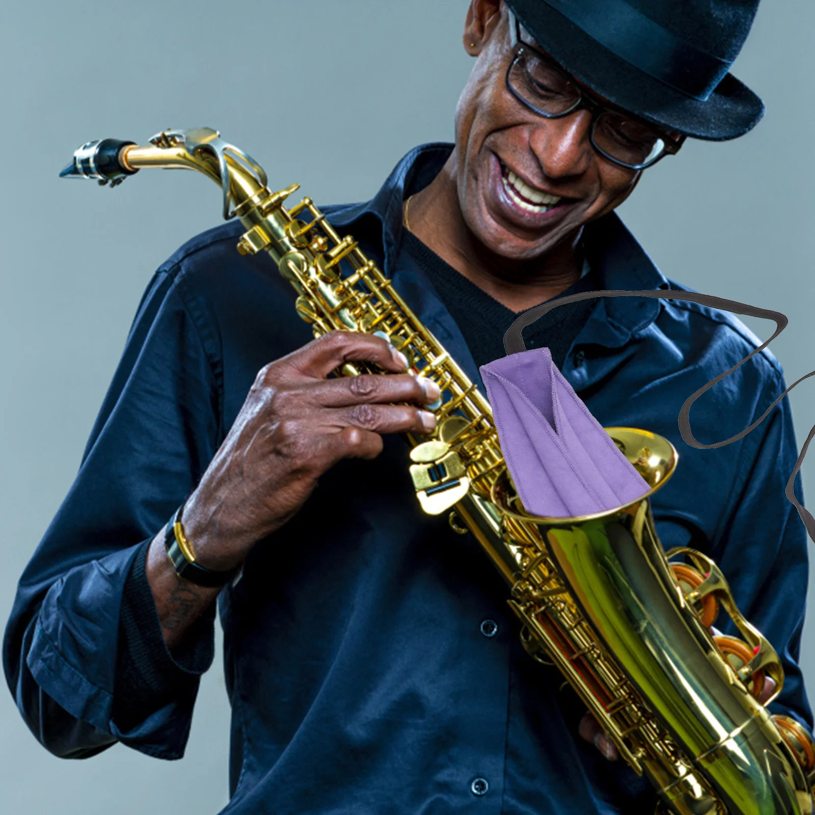 

2Pcs Saxophone Cleaning Cloth Durable Artificial Deerskin Instrument Care Tool for Sax Cleaning Music Instrument Maintenance