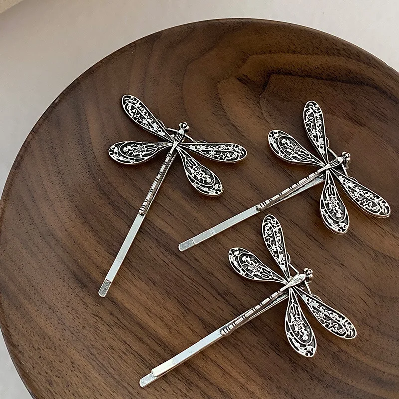

Vintage Euro-American Edge Hair Clip Retro One-Word Barrettes Elegant Hairpin Accessories for Women 헤어액세사리