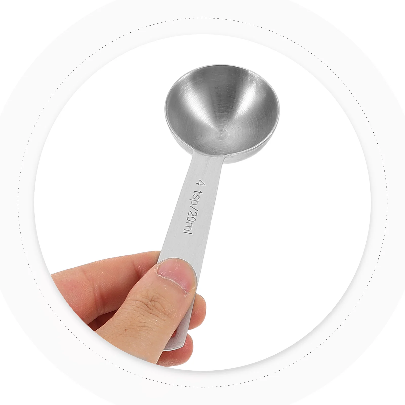

4Pcs 20ml 4 Tsp Stainless Steel Measuring Spoons Sturdy Material for Kitchen Baking Cooking Multi Scene Use Measuring Spoons