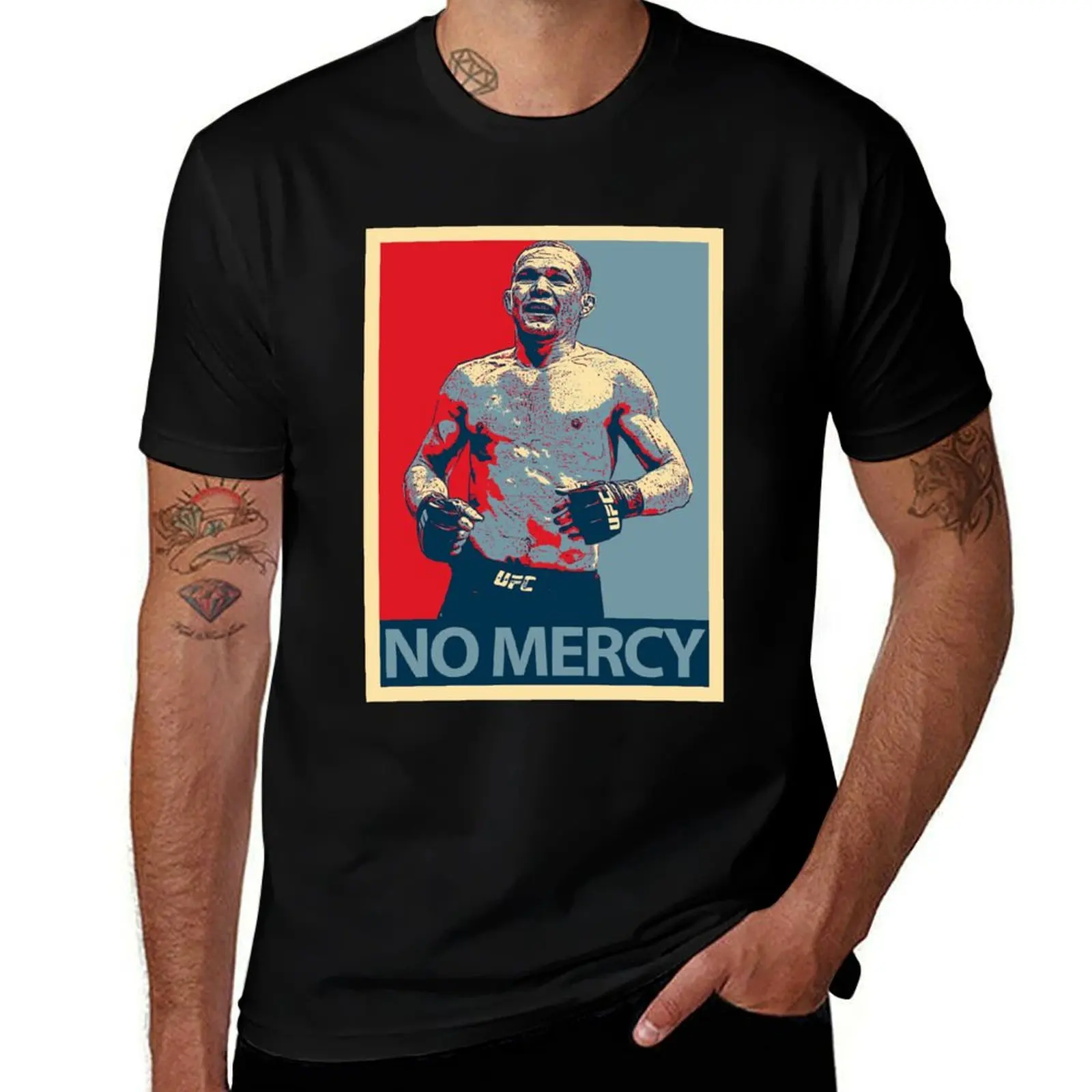

Petr Yan No Mercy T-Shirt Basic Solid Color Short Sleeve T-Shirt