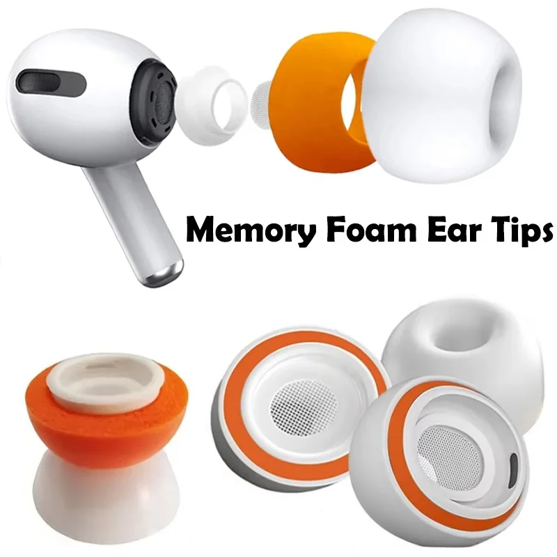 Embouts d'oreille en mousse à mémoire de forme de remplacement S/M/L pour AirPods Pro 1/2, housses en silicone souple, embouts en éponge, accessoires pour écouteurs, kit de réparation