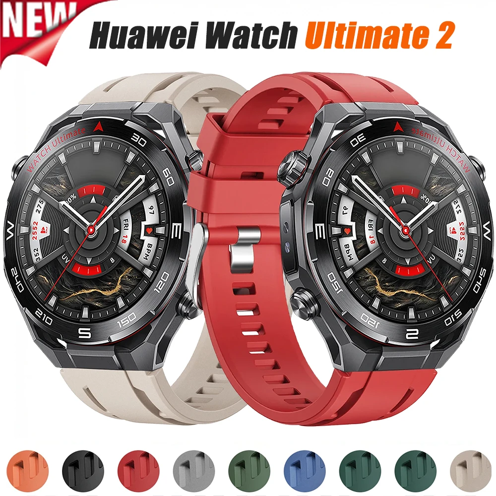 Silikonarmband 22 mm Universal für Huawei Watch Ultimate 2 Uhr Sportband für Huawei Watch 5 4/GT 5Pro GT6 Pro 46 mm/Ultimate