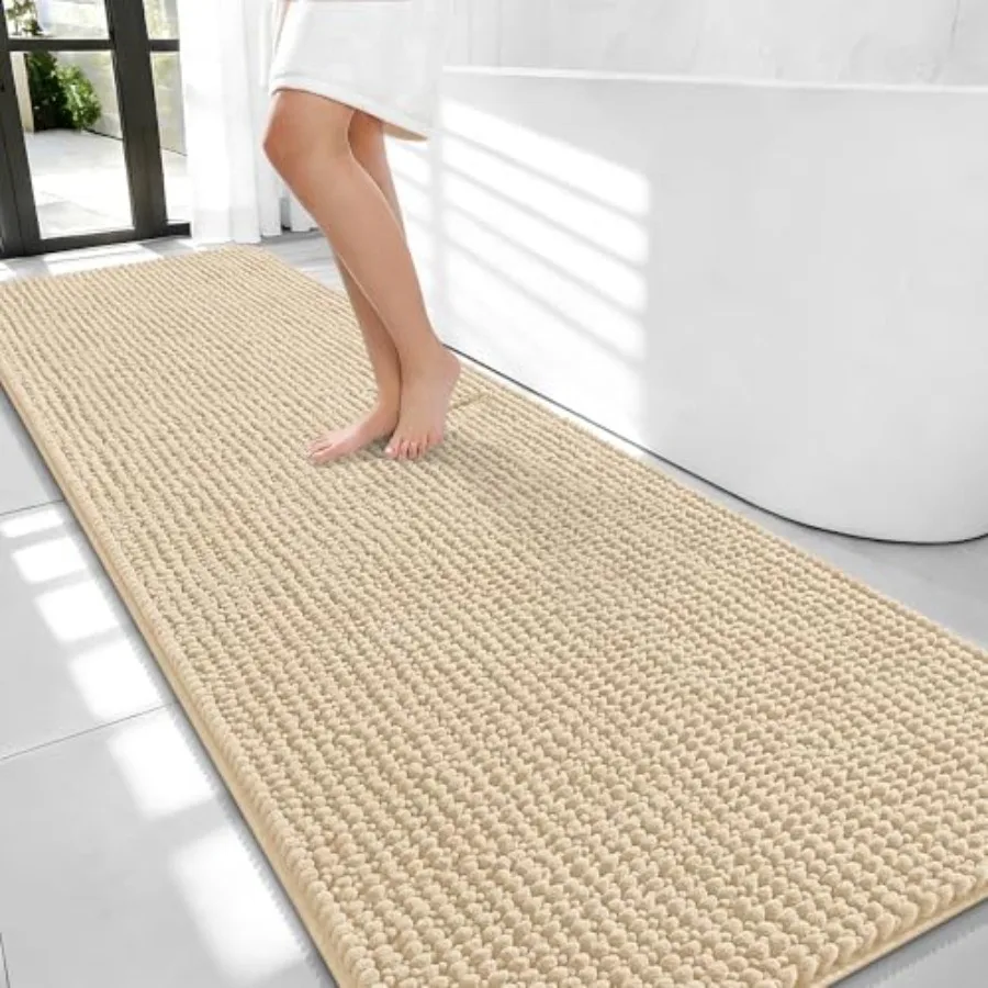 

Плотные коврики для ванной 70x24, очень мягкие, впитывающие, из синели, с резиновой основой, машинная стирка, сушка, длинные коврики для ванной комнаты