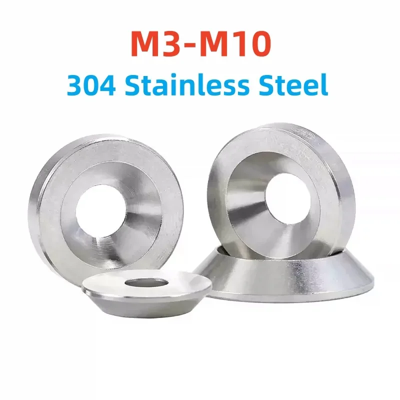 Concave and Convex Tapered Washers M3 M4 M5 M6 M8 M10 304 Stainless Steel Conical Washer Solid Countersunk Head Flat Gasket