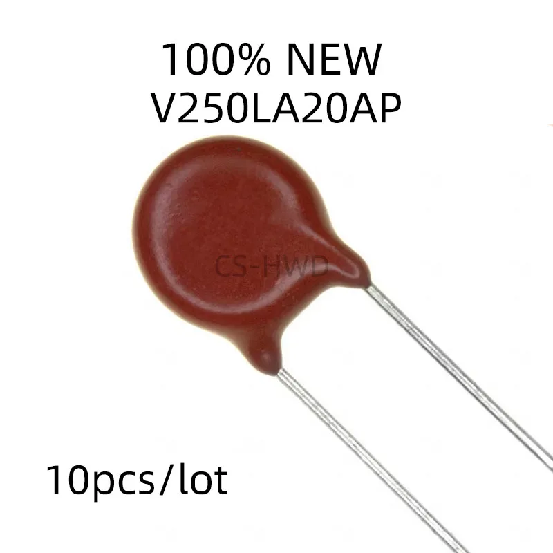 

Новинка 100%, оригинальный Варистор V250LA20AP P250L20 V250LA20A, 250 В, ПФ, диаметр 14 мм, 10 шт.