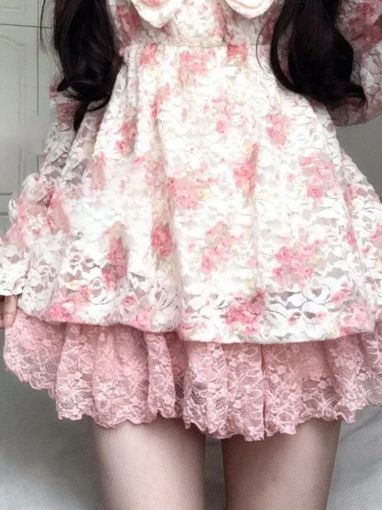 Y2K Floral Vintage Sweet Elegant Dress 4