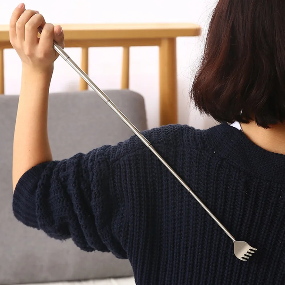 

Portable Extendable Back Scratcher Stainless Steel Telescoping Extendable Itch Old Man Happy Health Products Hackle Handicrafts