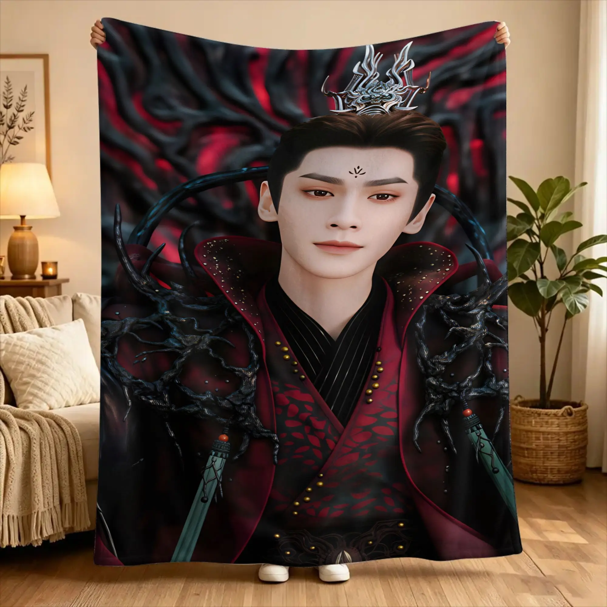 Leo Luo Yunxi Bai Lu  Flannel Blankets  Soft Durable Bedding Throws for Home Decor Decorative Funny Bedspread Sofa Bed Cover