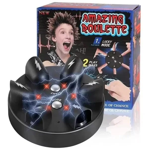 Shock Roulette Party Game Six Finger Heartbeat Lie Detector Spoof Toys Finger Stunning Stress Relief Party Toy Board Game