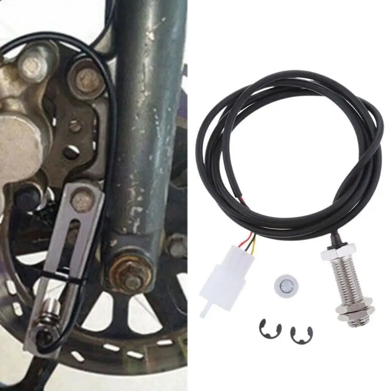 New Motorcycle Odometer Sensor Cable Scooter Digital Speedometer Magnetic Sensor Replacement Kit With 2 Magnets