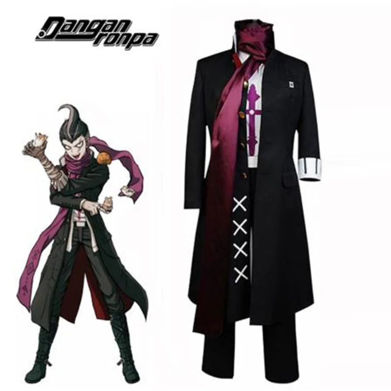 

Anime Danganronpa Goodbye Despair Gundham Tanaka Cosplay Costume Jacket Coat Sarf Uniform Wig Full Set For Men Women Halloween