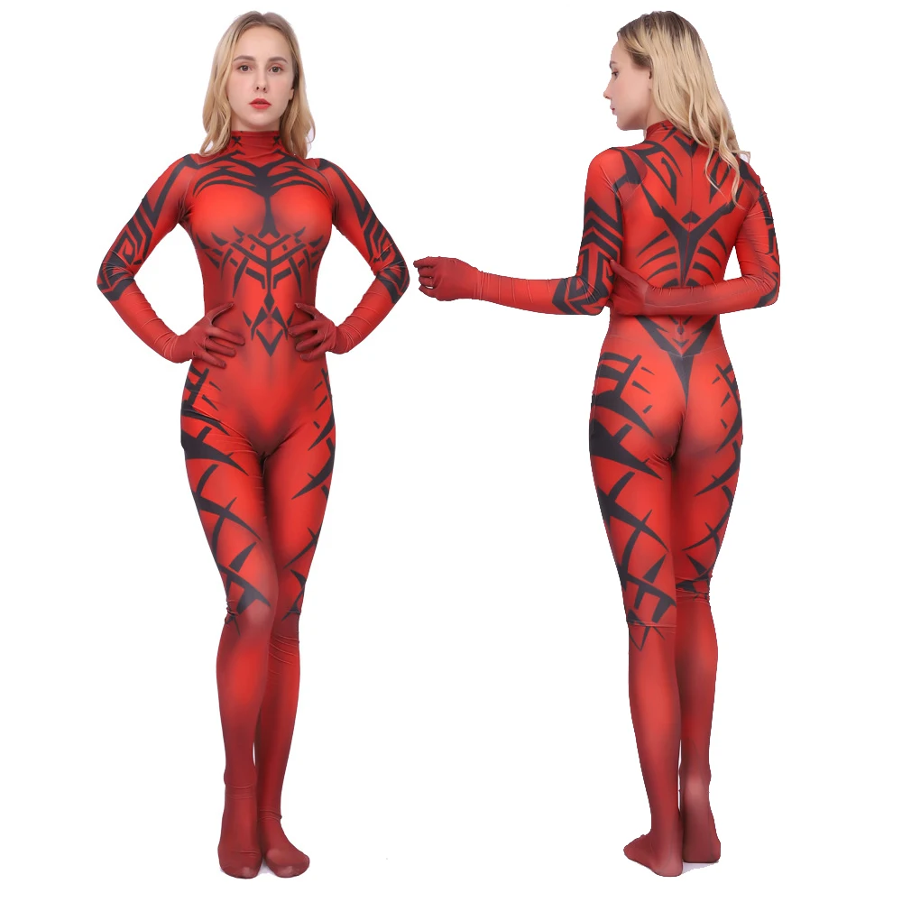 

American Comics Darth Talon Anime Cosplay Costumes Adult 3D Printing Clothing Tights Women's Elastic Slim Bodysuit Jumpsuits