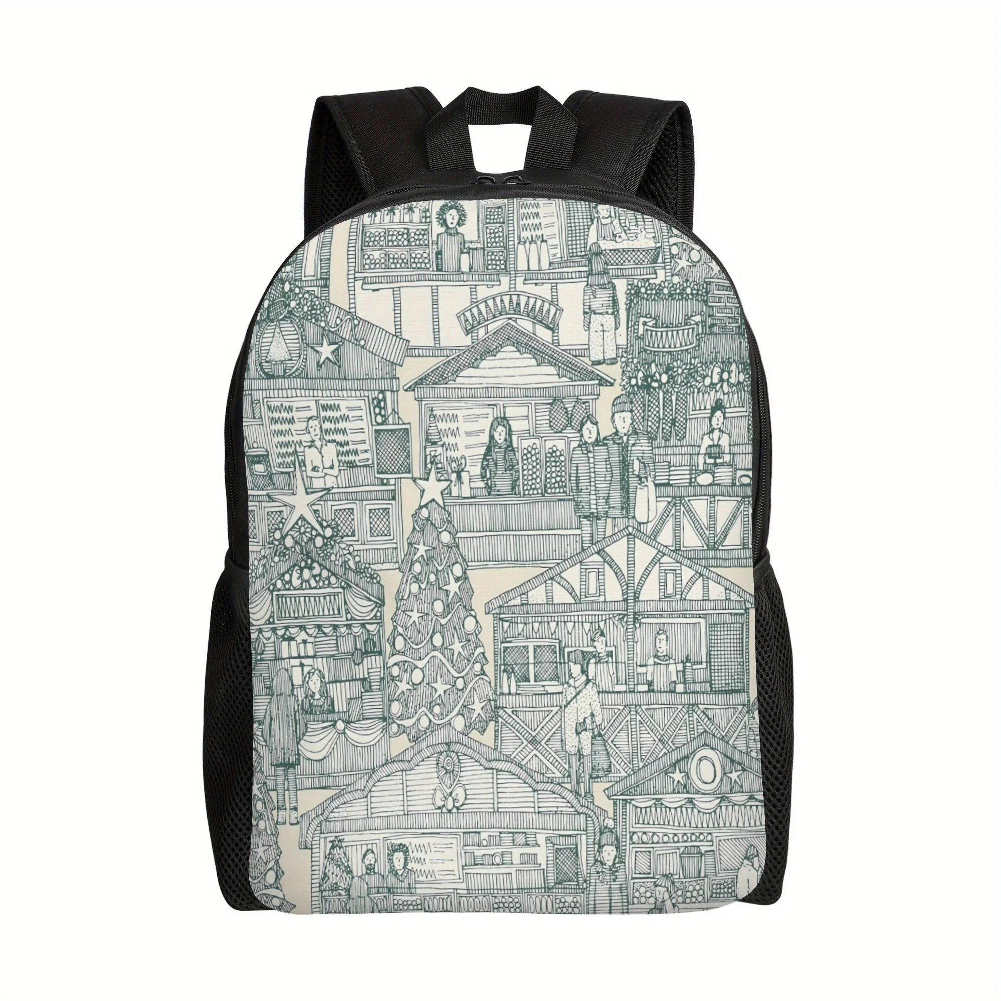 

ZLIENSZUS Men's Simple Backpack - Lightweight daily single compartment design, durable fabric for commuting, school