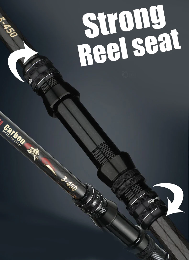 2.7M 3.6M 4.5M 5.4M 6.3M Carbon Telescopic Rock Fishing Rod Ultra Light Rod Lure Carp Travel Ocean Spinning Fishing Rod