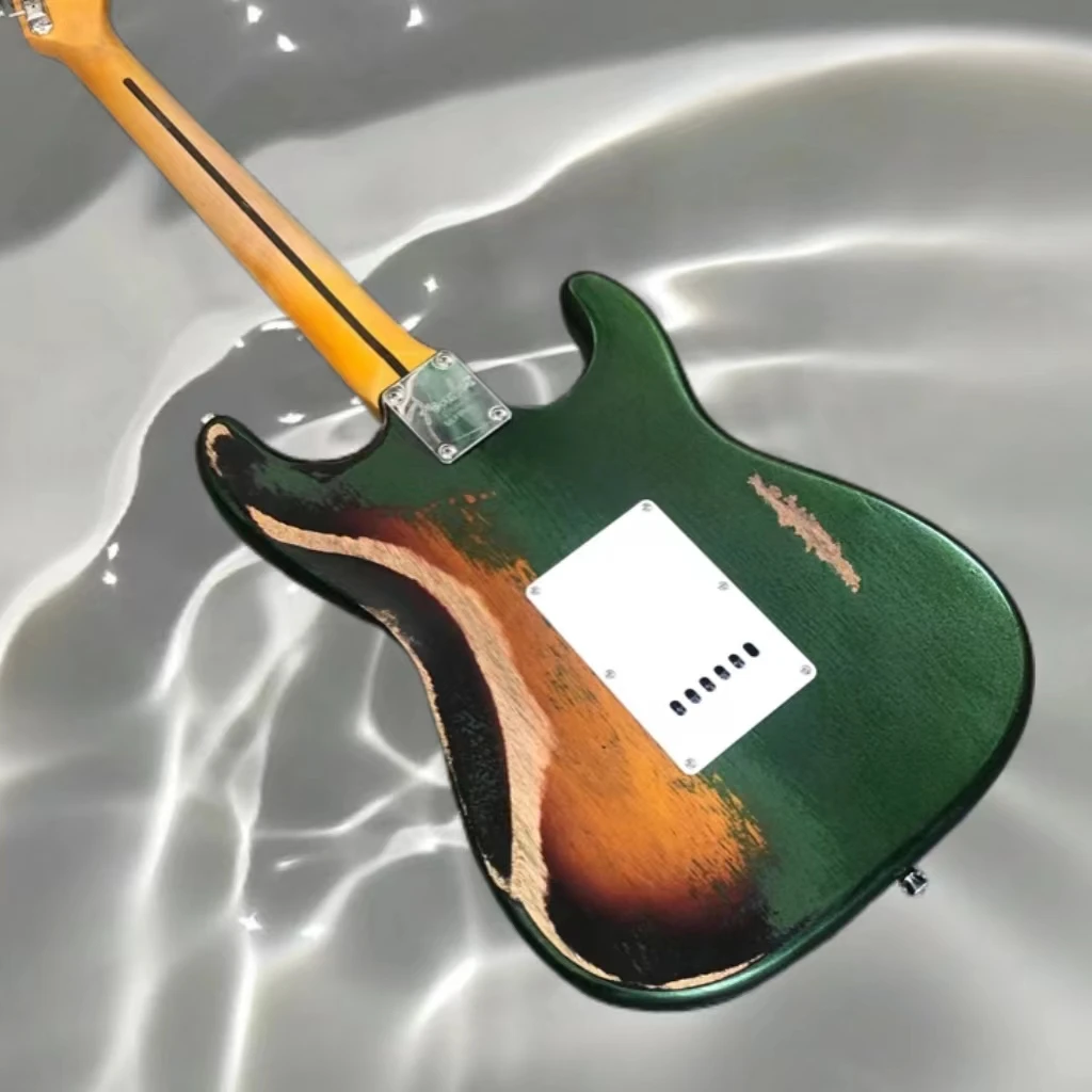 High quality green electric guitar 3s Fr bridge equipment