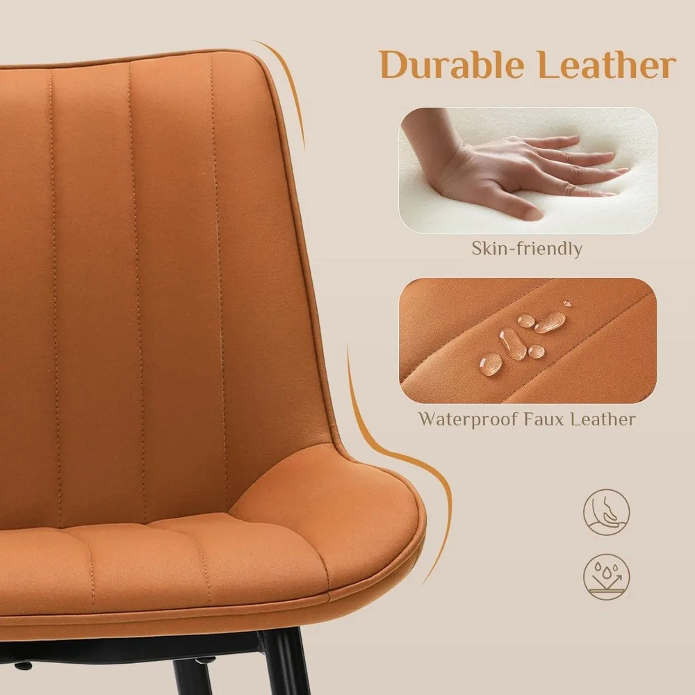 مجموعة كراسي تناول الطعام TLSUNNY مكونة من 2/4، كراسي غرفة طعام منجدة حديثة من الجلد السويدي عالي الظهر مع وسائد سميكة، عريضة