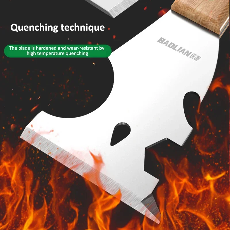 1PCS Japanese Style Dust Scraper Multifunctional Stainless Steel Putty Spatula Shovel With Wooden Handle Home Wall Decor Tools