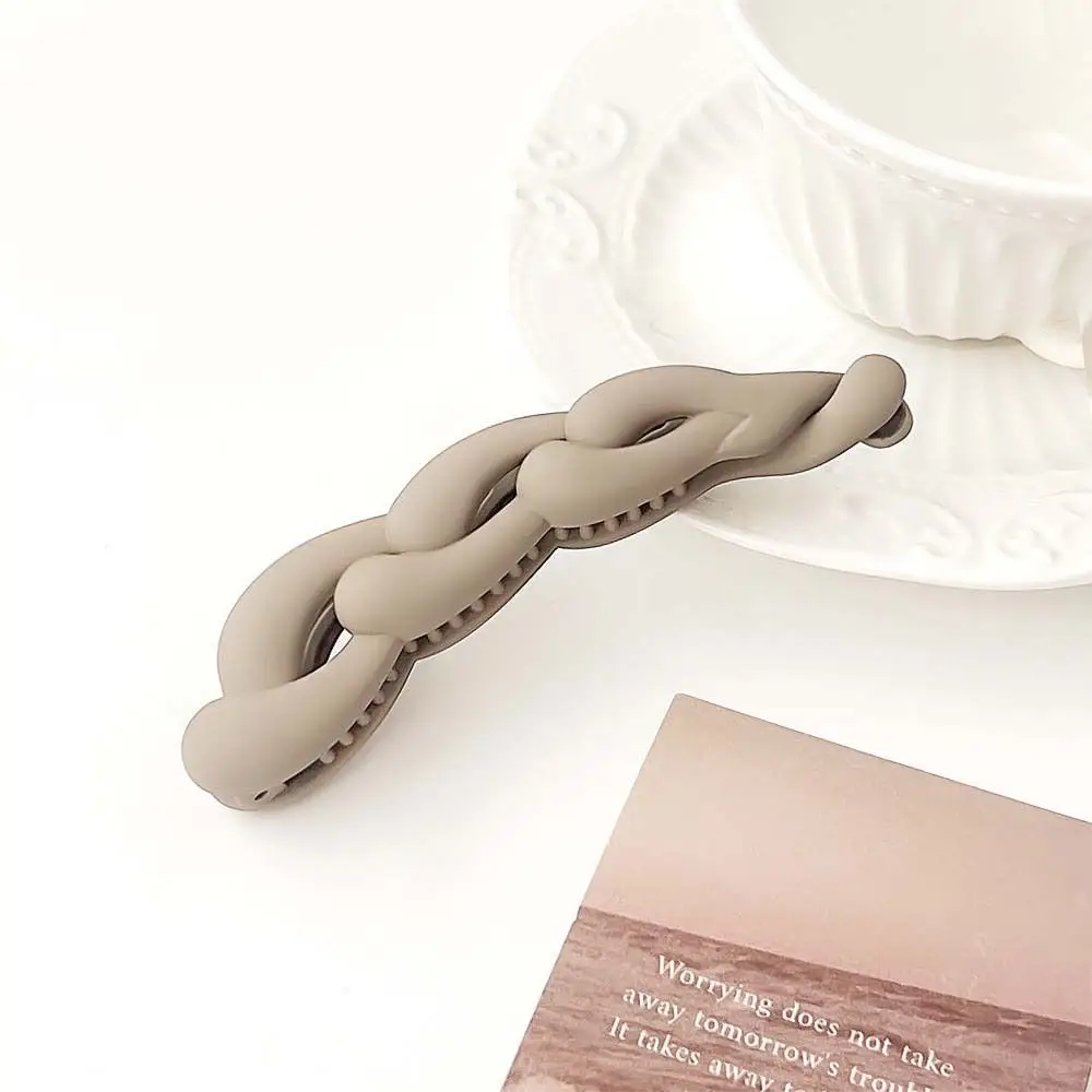 

Elegant Cross Plastic Banana Clip 10.5cm Frosted Hair Twist Hair Pin Solid Color Ponytail Clip Matte Hair Clip Crab Wash Face