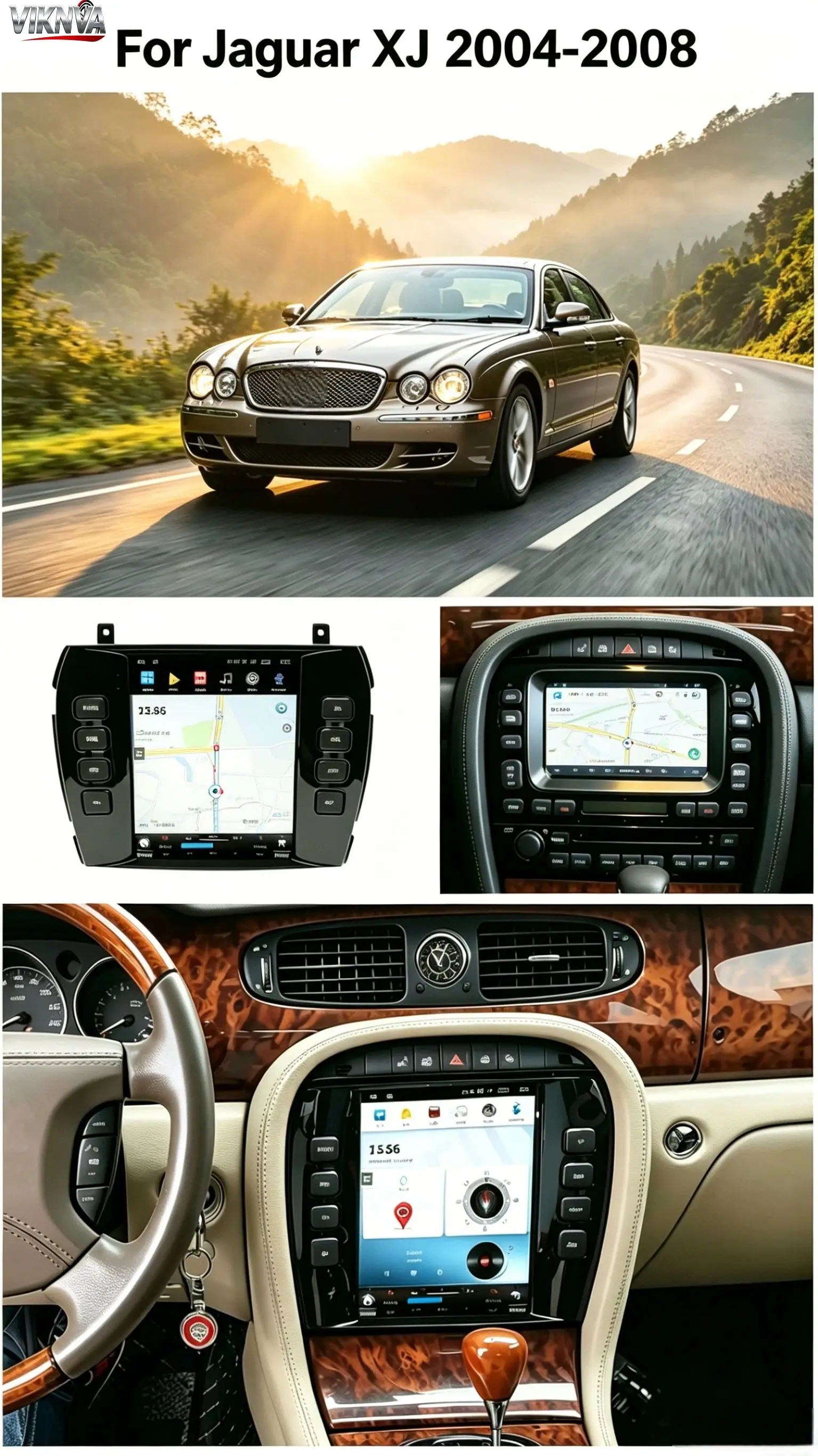 For Jaguar XJ X-TYPE X Type 2003-2011 New Android13 8G+256G 4G WIFI DSP 3 Car Radio Stereo Screen Multimedia Player Carplay Auto