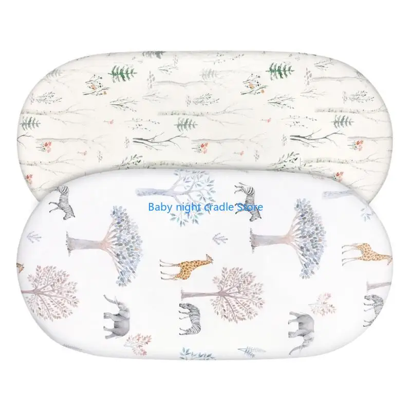 J2FF 2 قطعة سرير المجهزة ورقة حفاضات سجادة لتغيير الحفاض غطاء الرضع للإزالة الطفل الفراش واقية كم لوازم غرفة الحضانة #3