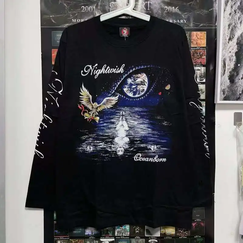 

Винтажная мужская футболка, повседневная футболка Harajuku Y2k, топы в стиле хип-хоп, уличный рок, футболка с длинными рукавами, хлопковая футболка большого размера, высококачественная футболка