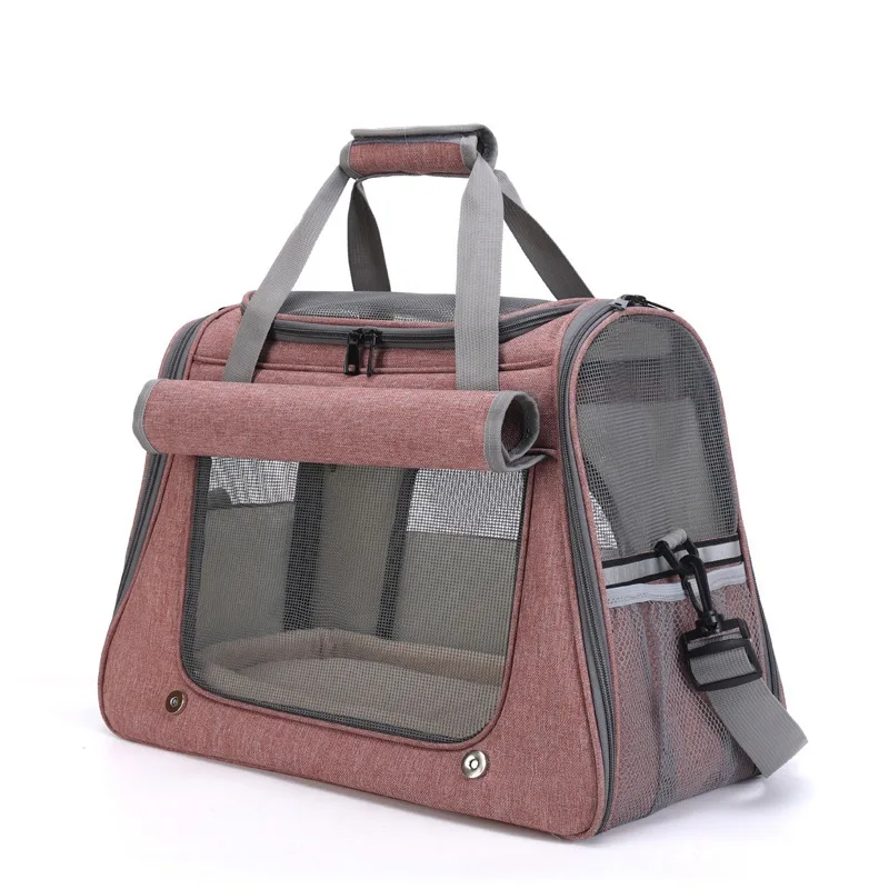 

2023 Hot Cat Carrier Handbag Portable Puppy Kitten Outdoor Bag Lightweight Reflective Strips Breathable 5kg Load for Cats Dogs