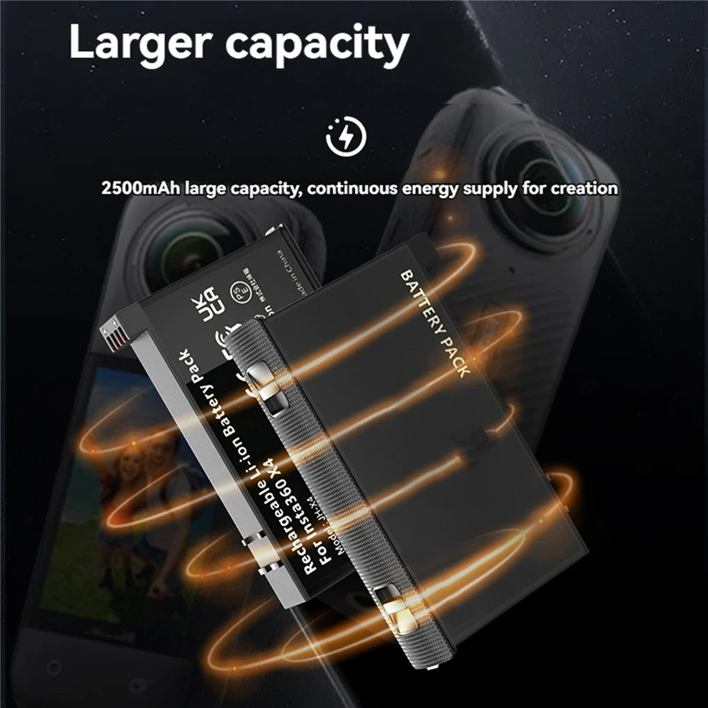Accessori per la ricarica della batteria della fotocamera del caricatore rapido 3 in1 per Insta360 X4