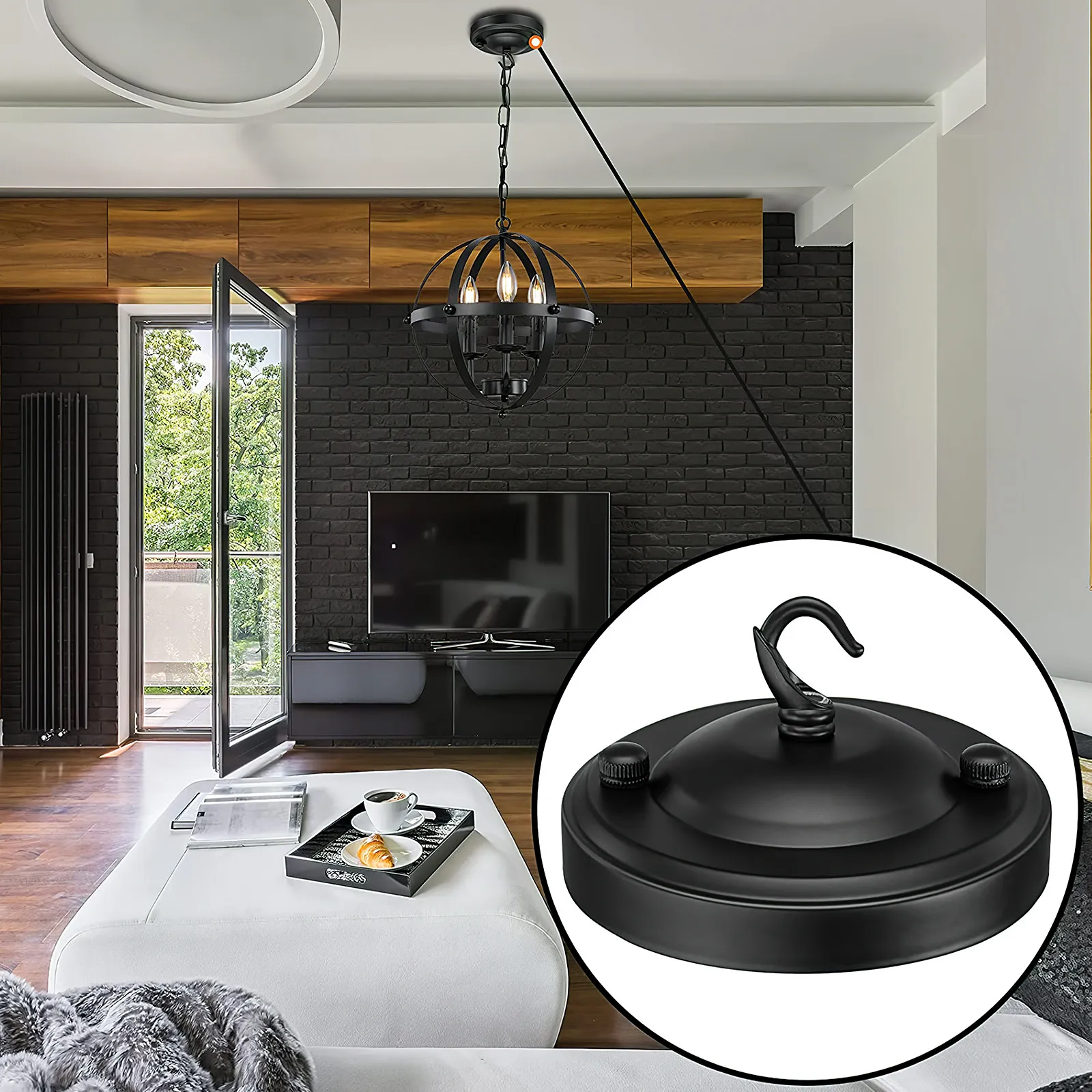 

Chandelier Canopy Kit Cover Plate for Pendant Lights Wall Lamps European Style Lighting Mounting Accessory