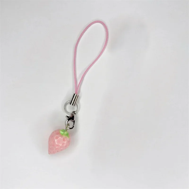 Cute Pink/Red Pastel Fruit Strawberry,Cottage core phone Charm,Mini 3D Charm, Kawaii Phone Charm,Y2K Phone Charm,Gift