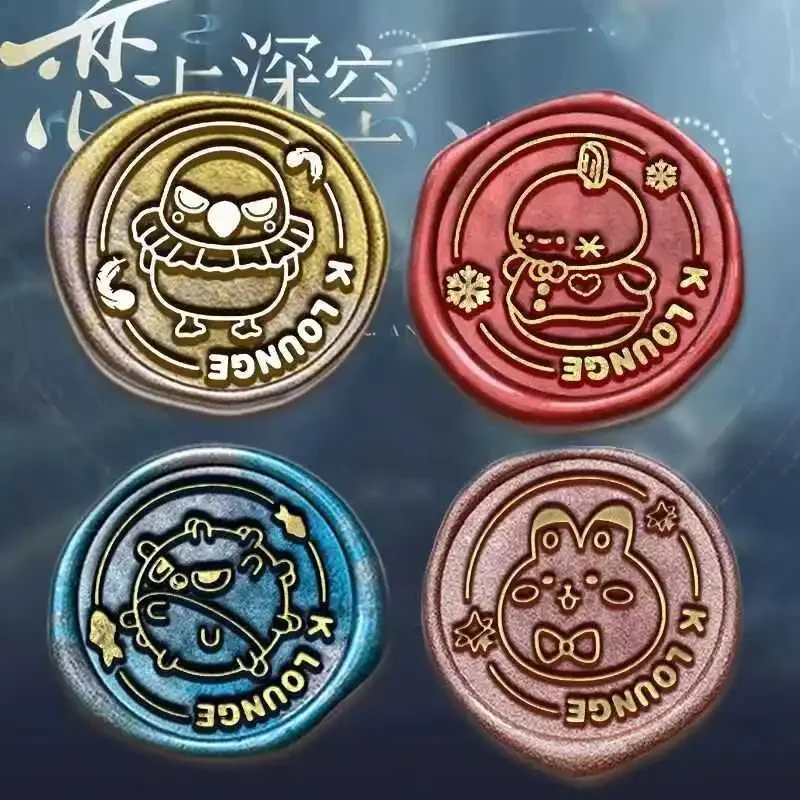 

Anime Love and Deepspace Rafayel Zayne Xavier Sylus Cosplay Wax Seal Stamp Round Stamper Signet Xmas Birthday Gift Accessories