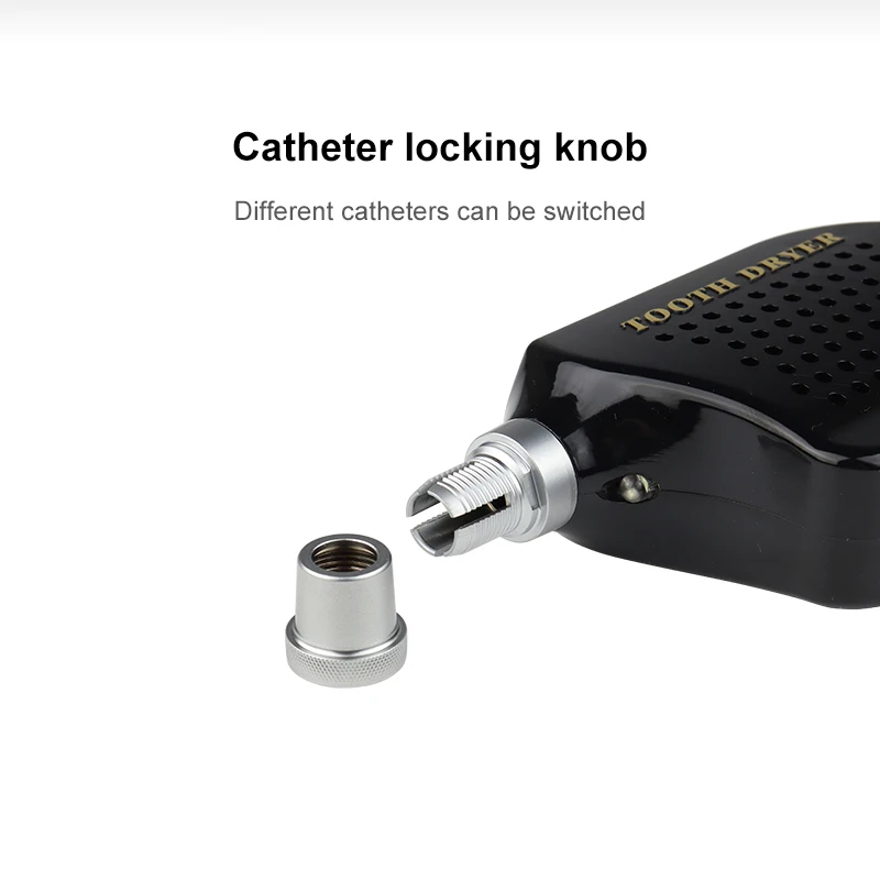 VVDental Zahntrockner für Zahnoberflächen, Dental-Labor Kaltluft-Zahntrockner mit LED-Licht und autoklavierbaren Düsen – Detail 5