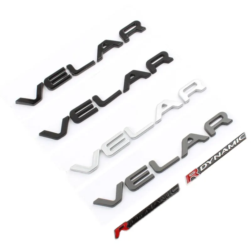 For L R R R VELAR High Availability RDYNAMIC VELAR letter badge car stickers rear boot refit accessories trunk logo decorate