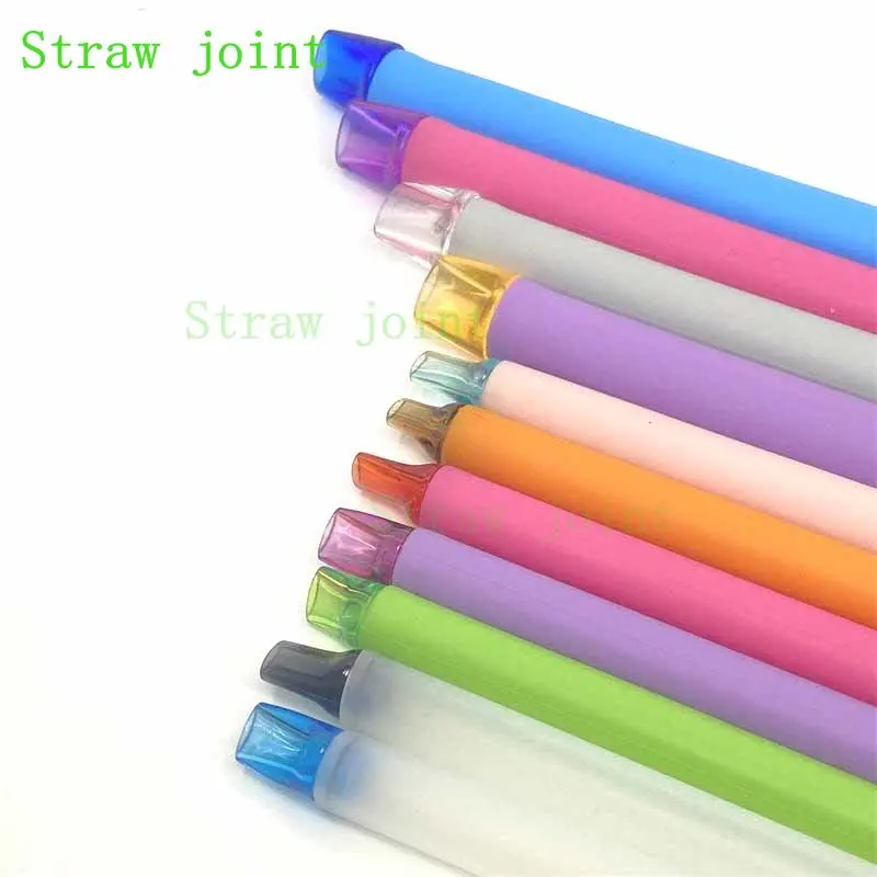 1 قطعة 510 شورت أكريليك فتحة بيضاوية الشكل وصلة من القش #4