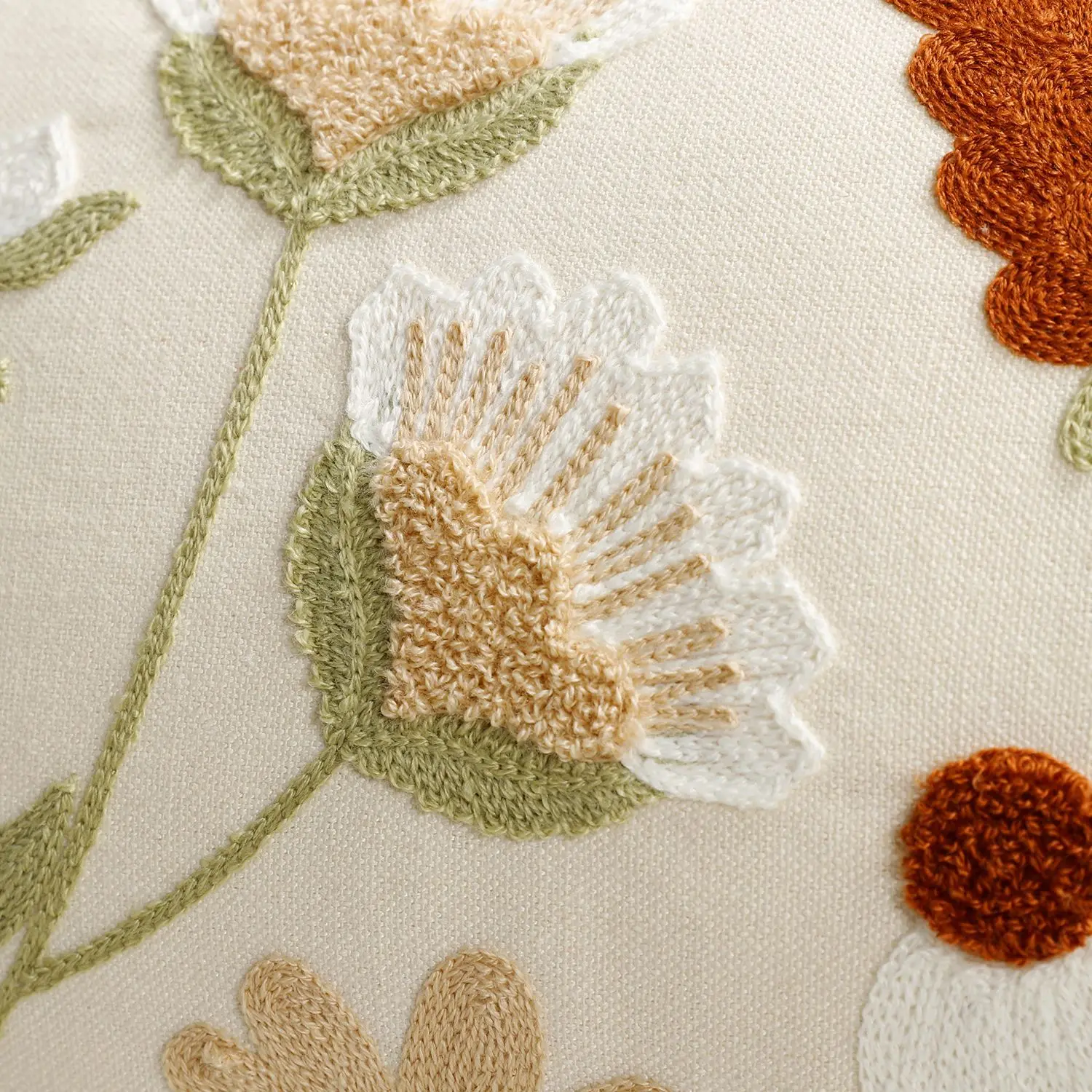 30x50/45x45cm Einfacher Blumen-Stickerei-Kissenbezug Cojines Baumwolle Leinen Sofa Quadratische Kissenhüllen Kopfteil-Kissenbezüge – Detail 9