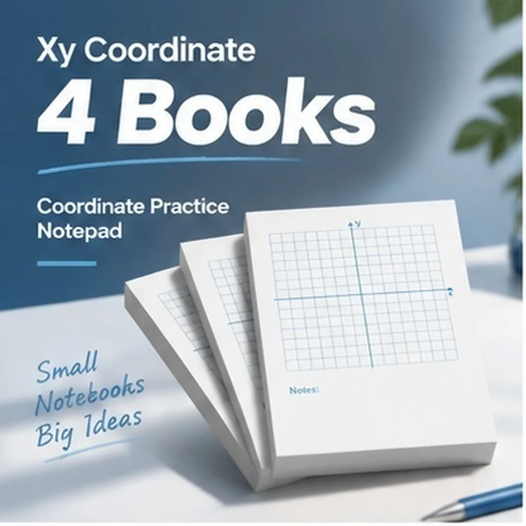 Math Graph Paper Notebooks Grid Design Xy Coordinate System Sheets for Math Exercises Drawing Graphs and Coordinate Plane