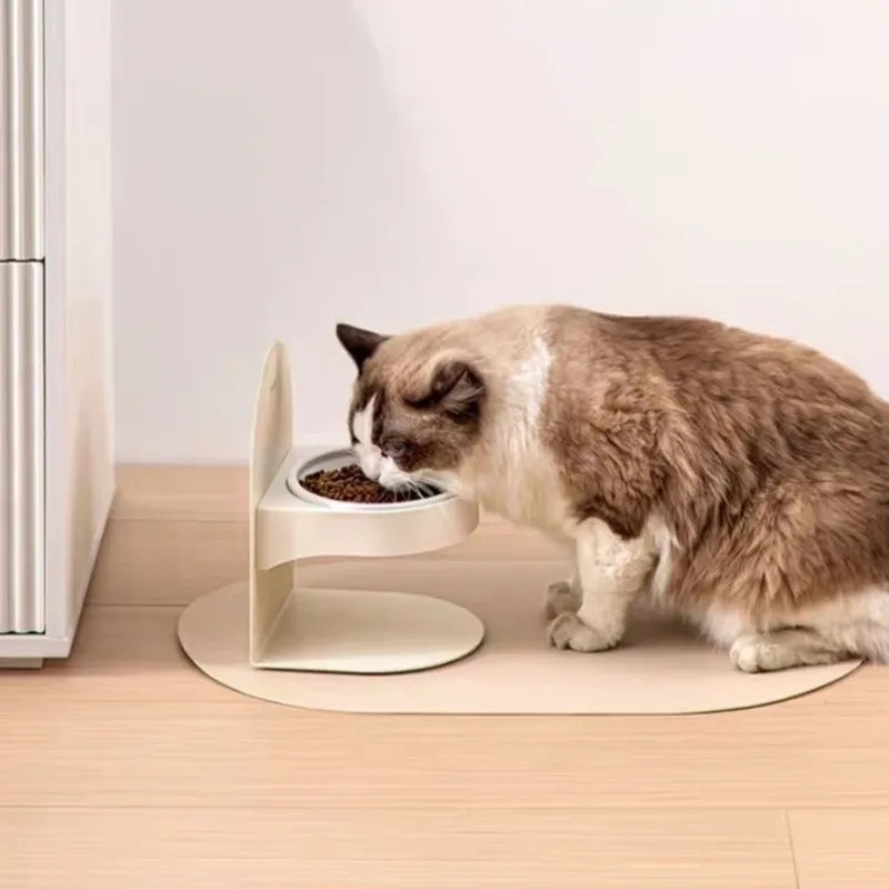 

Ceramic Cat Food Bowl Detachable Neck Guard Adjustable Height Cat Bowl Feeding and Water Stable Cat's Accessories Supplies