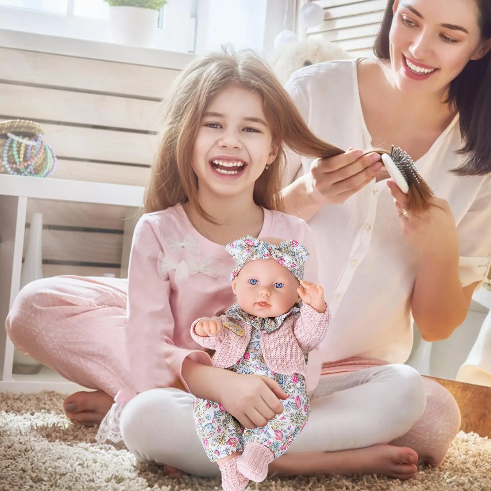Muñeca Reborn de 12 pulgadas, bonito compañero para dormir como bebé Real, muñeca artística hecha a mano, piel pintada en 3D, muñecas de cuerpo completo lavables