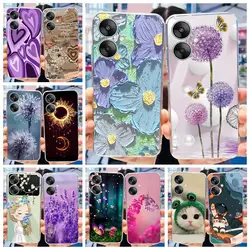 For Xiaomi Poco M6 5G Case Stylish Painted Cover Clear Silicone Phone Case For Xiaomi Poco M6 Pro M6Pro PocoM6 Soft Cover Bumper