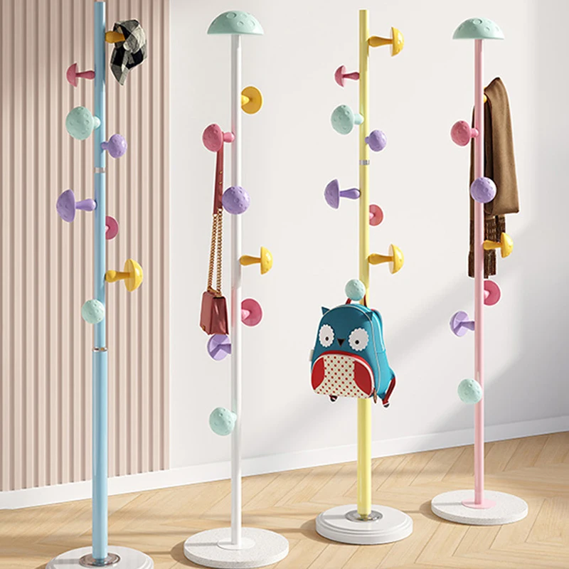 Clothes Rack Hangers for Kids Floor Hanger Bedroom Cartoon Standing Coat Rack Living Room Creative Hanging Bag Rack Hat Hanger