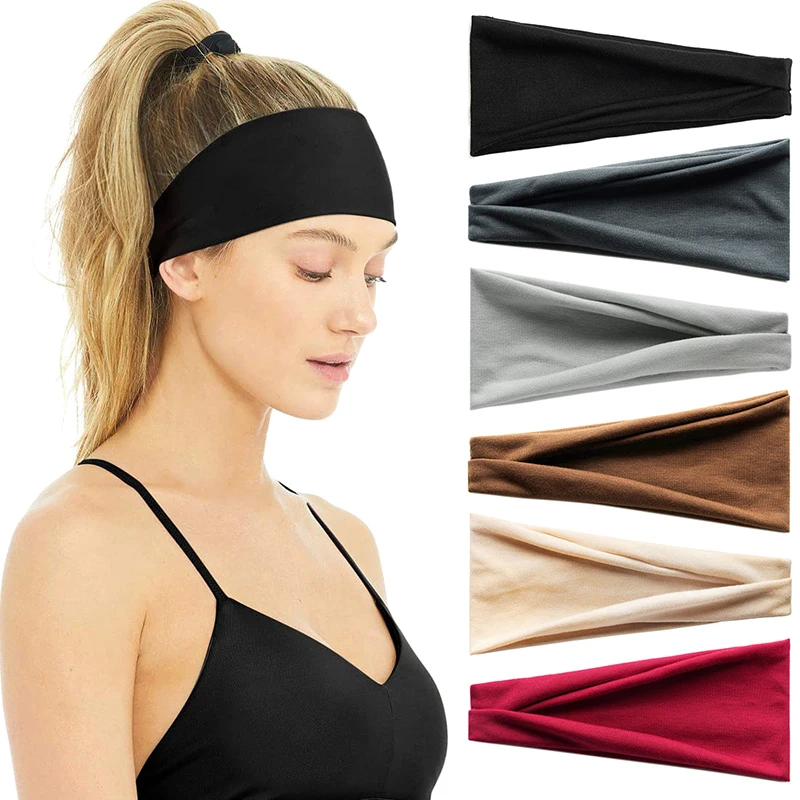 Sports Headband Running Fitness Sweatband Elastic Absorbent Sweat Cycling Jog Tennis Yoga Gym Men Women Head Band Hair Bandage