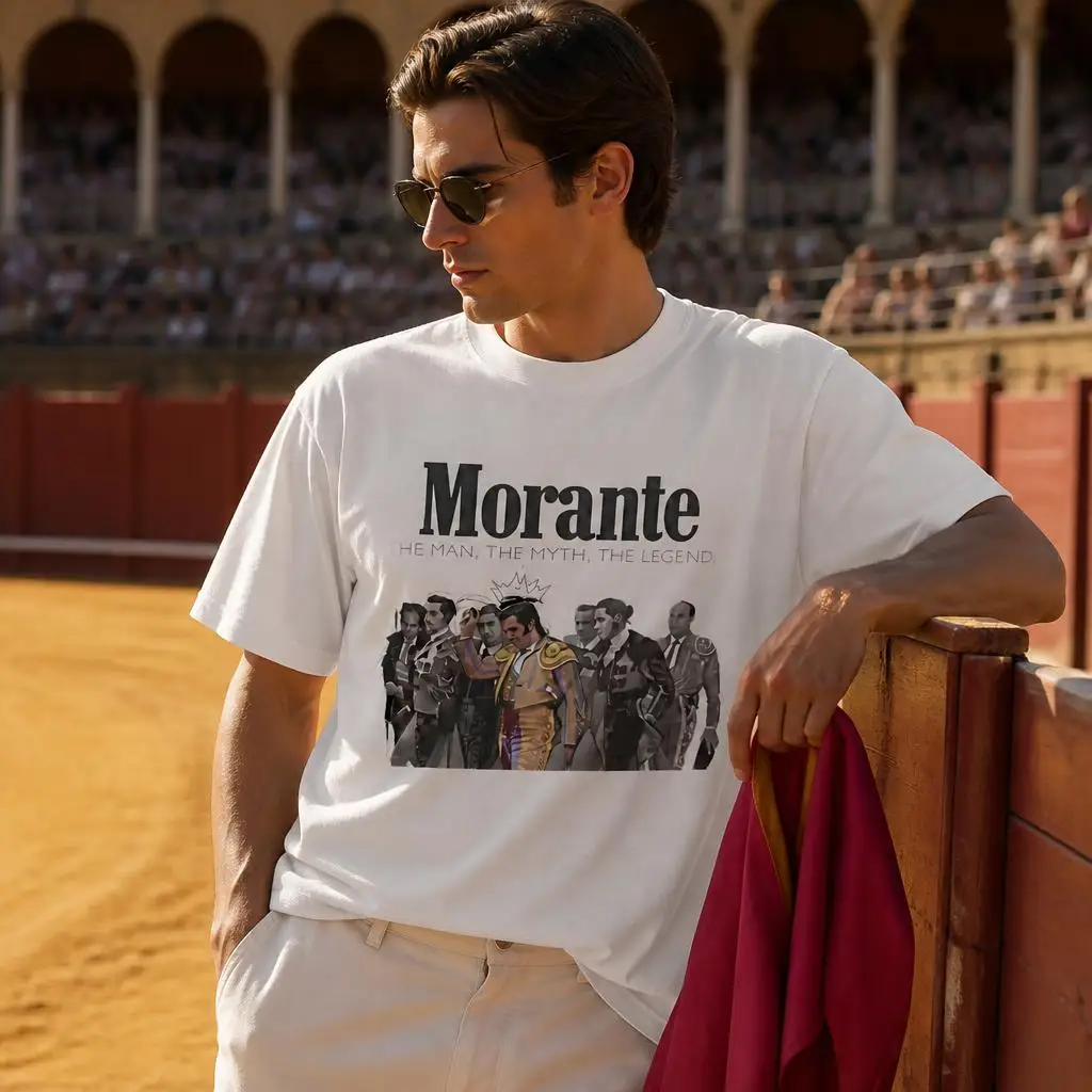 Camisetas de matador de toros de De La Puebla, Morante, España, camiseta clásica de algodón puro, camisetas de manga corta, ropa unisex