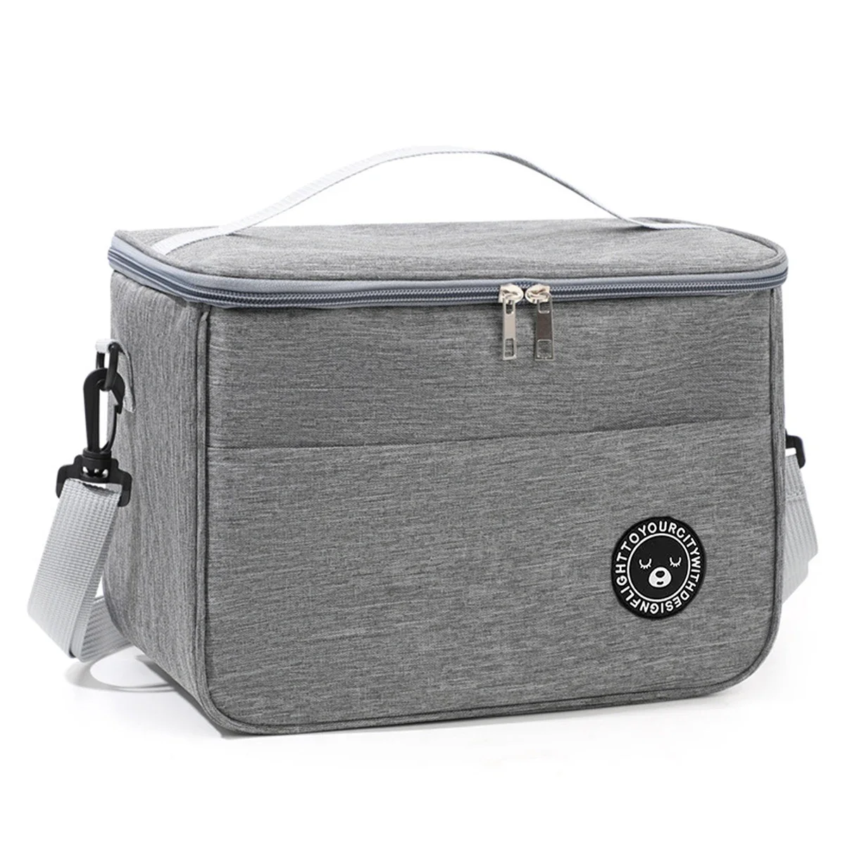 Isolierte Tasche, Lunchbox, Handtasche, quadratische Isoliertasche, verdickte Bento-Tasche aus Aluminiumfolie, für Büroangestellte, Studenten zum Mitnehmen von Speisen, L – Detail 17