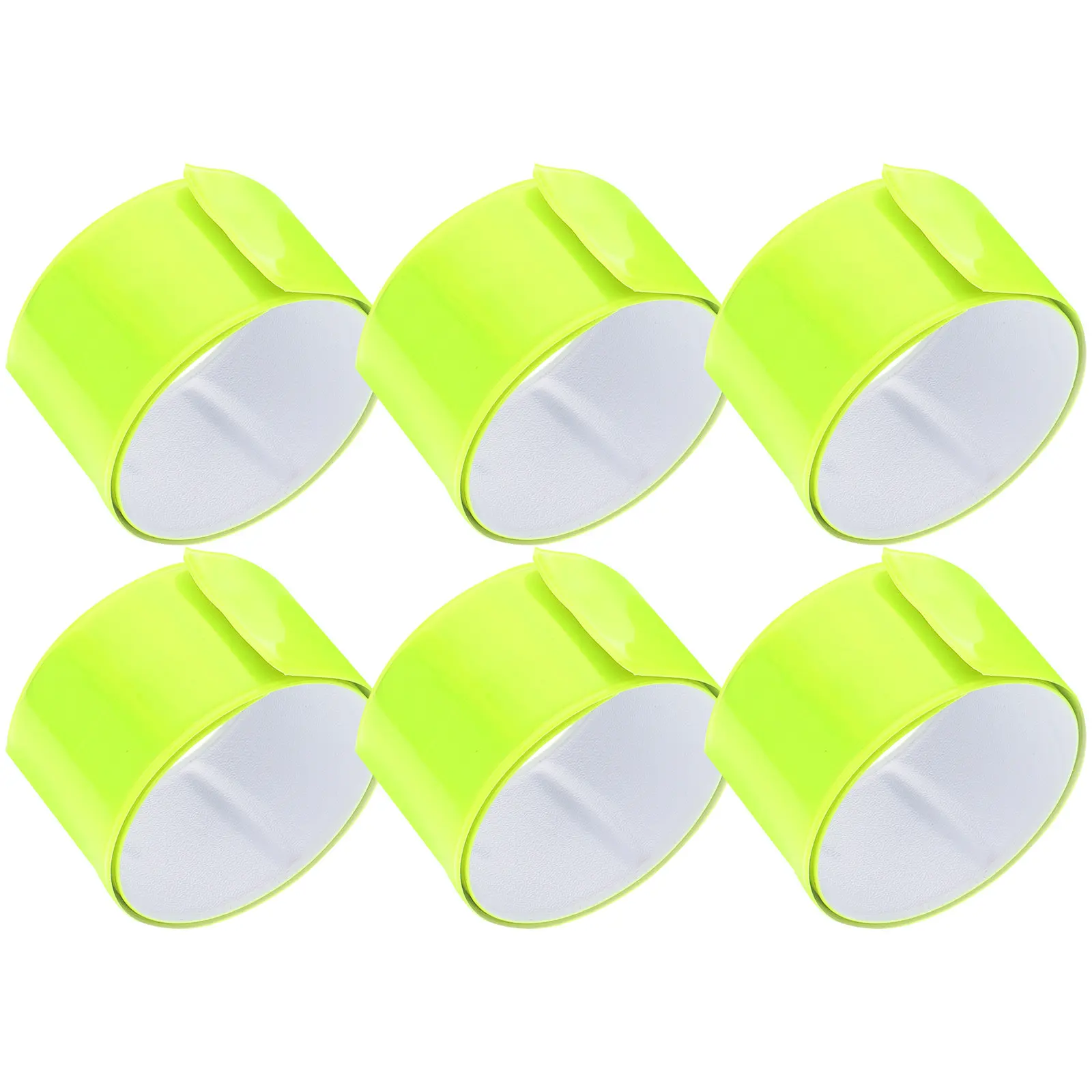 6Pcs Reflective Snap Bracelets High Visibility Wrist Bands for Cycling Jogging Running Safety Outdoor Sports Reflective Armband