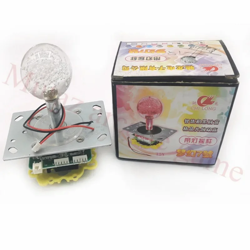 

Customize Free shipping New 7 color flash colorful joysticks 5V led arcade joystick for ps Raspberry Pi arcade machine joystick