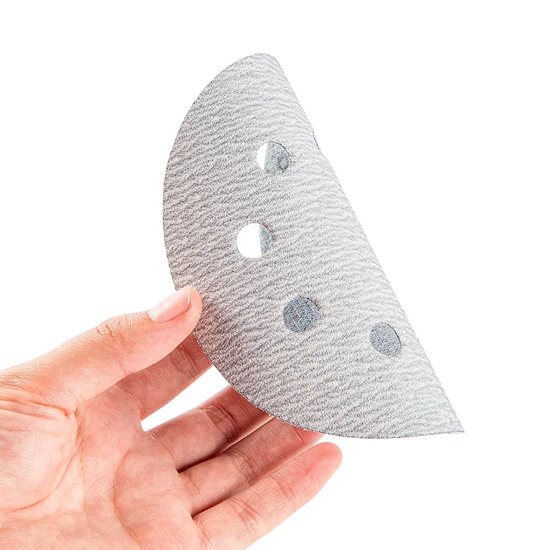 

10 шт., 5-дюймовый сухой шлифовальный диск с крючком и петлей, 8 отверстий, абразивная наждачная бумага, круглая шлифовальная бумага для отделки дерева, полировки металла