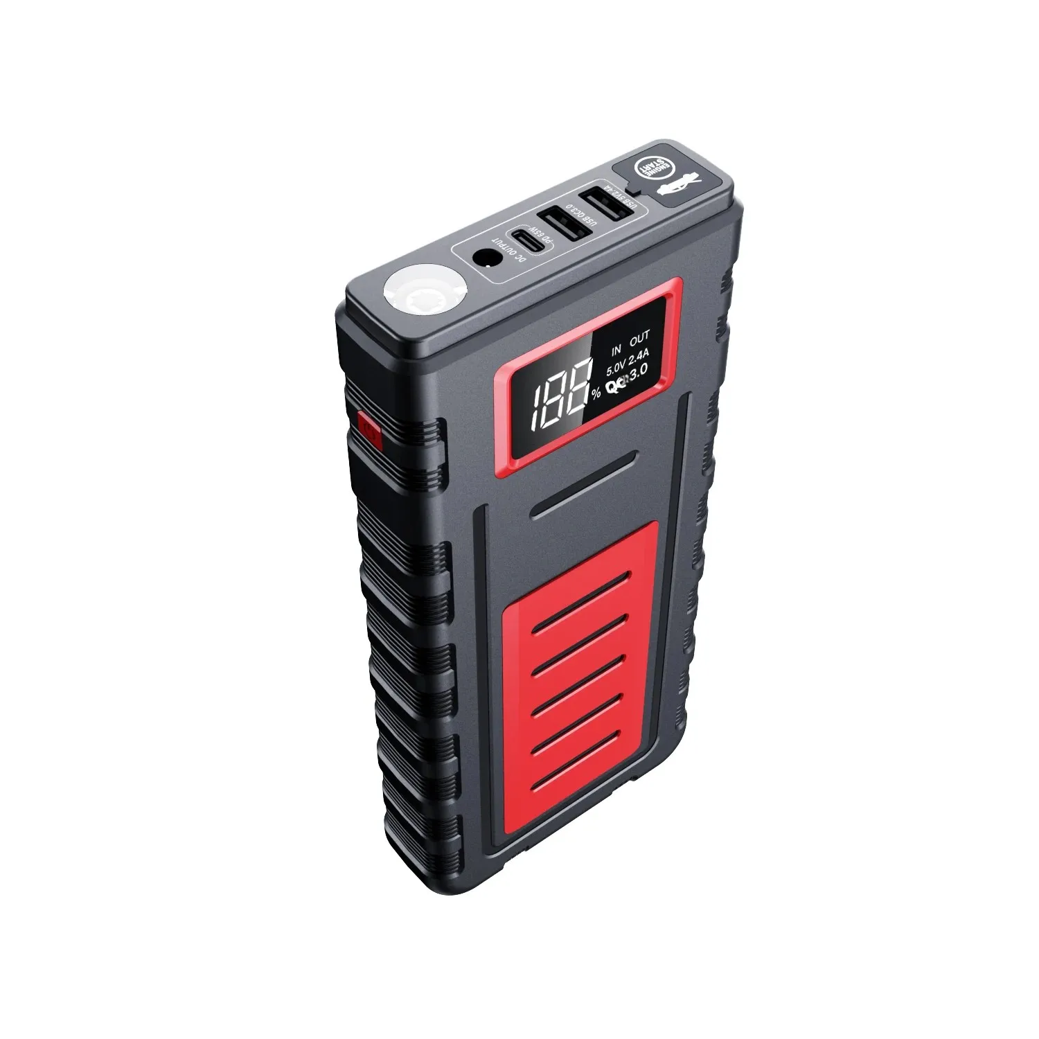 30000mAh 12V Car Jump Starter Booster Emergency Power Bank PD65W with Lithium-Ion Battery 20000mAh 16000mAh 12000mAh Available